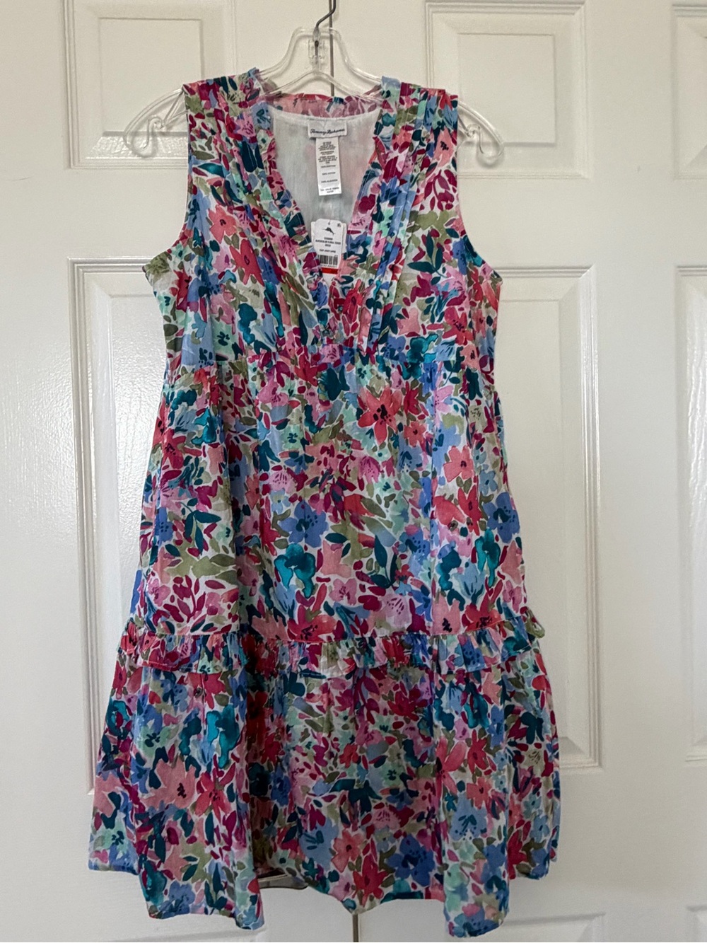 Tommy Bahama Pink & Blue Floral Sleeveless Dress, WOMEN XS, NWT